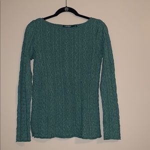 Gorgeous green knit sweater!